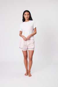 MARLOW PJ SHIRT + SHORT SET  ROSE STRIPE