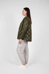 MARLOW ALPINE QUILTED JACKET DARK OLIVE