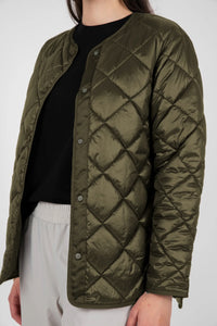 MARLOW ALPINE QUILTED JACKET DARK OLIVE