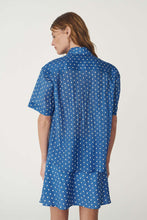 Load image into Gallery viewer, ROWIE MASON SILK SHIRT CORNFLOWER SPOT
