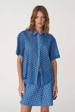 Load image into Gallery viewer, ROWIE MASON SILK SHIRT CORNFLOWER SPOT
