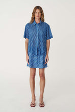 Load image into Gallery viewer, ROWIE MASON SILK SHIRT CORNFLOWER SPOT
