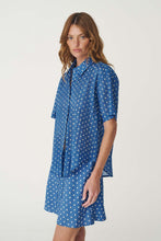 Load image into Gallery viewer, ROWIE MASON SILK SHIRT CORNFLOWER SPOT
