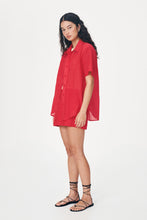 Load image into Gallery viewer, ROWIE MASON SILK SHIRT TRUE RED
