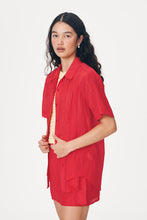 Load image into Gallery viewer, ROWIE MASON SILK SHIRT TRUE RED
