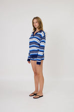 Load image into Gallery viewer, REMAIN IVY POLO COBALT STRIPE
