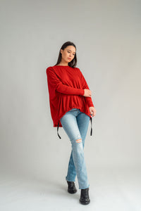 NES YARI MERINO TUNIC RED CHILLI