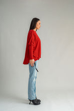 Load image into Gallery viewer, NES YARI MERINO TUNIC RED CHILLI
