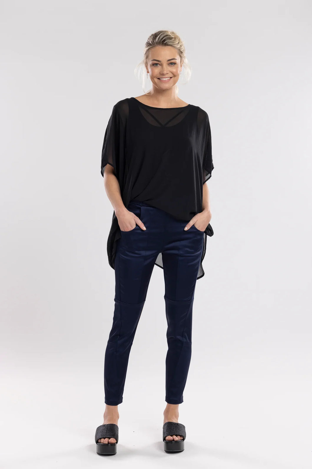 NES SATIN SECTION PANTS INK SATIN