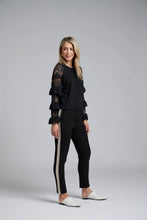 Load image into Gallery viewer, NES LILLY PIPED PANT BLACK/SAND
