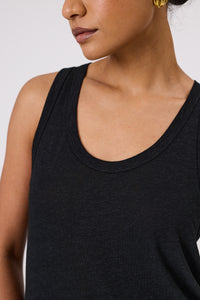 MARLOW NOTO LINEN TANK BLACK