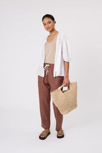 MARLOW NOTO LINEN TANK TAUPE