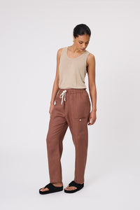 MARLOW NOTO LINEN TANK TAUPE