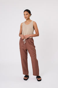 MARLOW NOTO LINEN TANK TAUPE