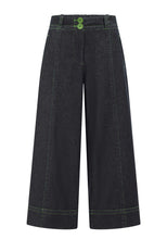 Load image into Gallery viewer, POL RAYDEL CONTRAST DENIM PANT BLACK WASH/GREEN
