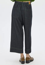 Load image into Gallery viewer, POL RAYDEL CONTRAST DENIM PANT BLACK WASH/GREEN
