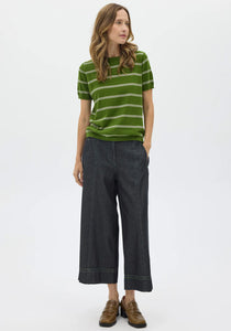 POL RAYDEL CONTRAST DENIM PANT BLACK WASH/GREEN