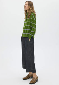 POL BEECH DRAWCORD KNIT GREEN/PEBBLE/BLUE