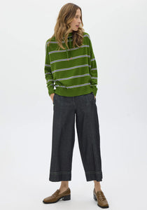 POL RAYDEL CONTRAST DENIM PANT BLACK WASH/GREEN