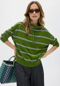 POL BEECH DRAWCORD KNIT GREEN/PEBBLE/BLUE