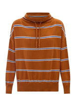 Load image into Gallery viewer, POL BEECH DRAWCORD KNIT TOFFEE/PEBBLE/BLUE
