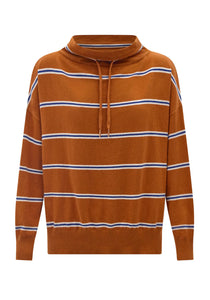 POL BEECH DRAWCORD KNIT TOFFEE/PEBBLE/BLUE