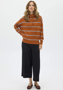 POL BEECH DRAWCORD KNIT TOFFEE/PEBBLE/BLUE