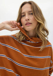 POL BEECH DRAWCORD KNIT TOFFEE/PEBBLE/BLUE