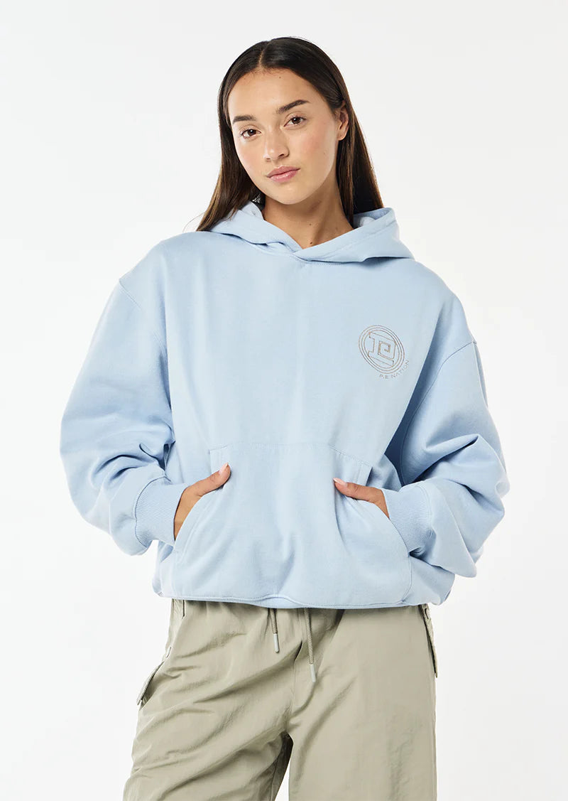 PE NATION OUTPUT HOODIE DUSTY BLUE
