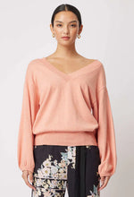 Load image into Gallery viewer, ONCE WAS GETTY SUPIMA COTTON CASHMERE V-NECK KNIT
