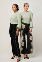 Load image into Gallery viewer, ONCE WAS SOLANA POINTELLE KNIT TOP CELADON
