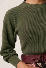 Load image into Gallery viewer, ONCE WAS ROSELLE MERINO WOOL RIBBED KNIT TOP
