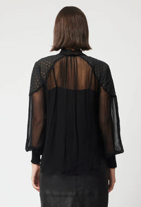 ONCE WAS PHEONIX CONTRAST CHIFFON BLOUSE