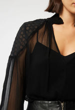 Load image into Gallery viewer, ONCE WAS PHEONIX CONTRAST CHIFFON BLOUSE
