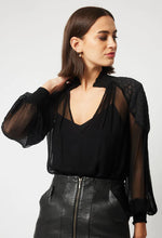 Load image into Gallery viewer, ONCE WAS PHEONIX CONTRAST CHIFFON BLOUSE
