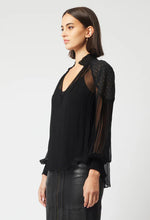 Load image into Gallery viewer, ONCE WAS PHEONIX CONTRAST CHIFFON BLOUSE
