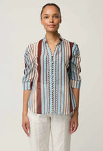Load image into Gallery viewer, ONCE WAS CALANTHA BLOUSE IRIDESCENT STRIPE
