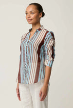 Load image into Gallery viewer, ONCE WAS CALANTHA BLOUSE IRIDESCENT STRIPE
