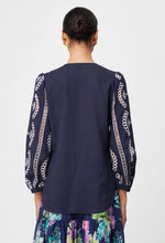 Load image into Gallery viewer, ONCE WAS MORGAN BLOUSE LAPIS
