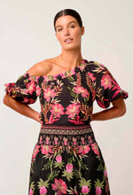 Load image into Gallery viewer, ONCE WAS JUNO ONE SHOULDER TOP ANTHOS LOTOS PRINT

