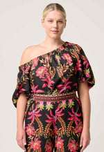 Load image into Gallery viewer, ONCE WAS JUNO ONE SHOULDER TOP ANTHOS LOTOS PRINT

