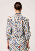 Load image into Gallery viewer, ONCE WAS ALEXIS CONTRAST TRIM FRINGE SHIRT
