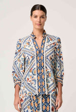 Load image into Gallery viewer, ONCE WAS ALEXIS CONTRAST TRIM FRINGE SHIRT
