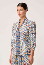 Load image into Gallery viewer, ONCE WAS ALEXIS CONTRAST TRIM FRINGE SHIRT
