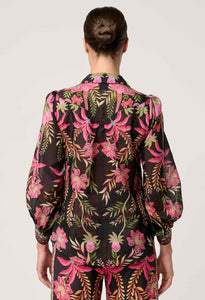 ONCE WAS ELYSIAN SILK COTTON CUFFED SHIRT