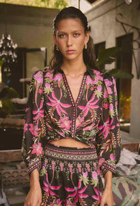 ONCE WAS ELYSIAN SILK COTTON CUFFED SHIRT