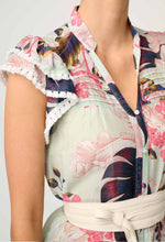 Load image into Gallery viewer, ONCE WAS LUMA FLUTTER SLEEVE TOP OASIS FLORA
