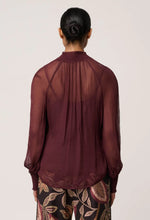 Load image into Gallery viewer, ONCE WAS SIMONA BLOUSE BORDEAUX
