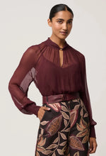 Load image into Gallery viewer, ONCE WAS SIMONA BLOUSE BORDEAUX
