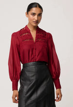 Load image into Gallery viewer, ONCE WAS GILLIAN SHIRT RUBY
